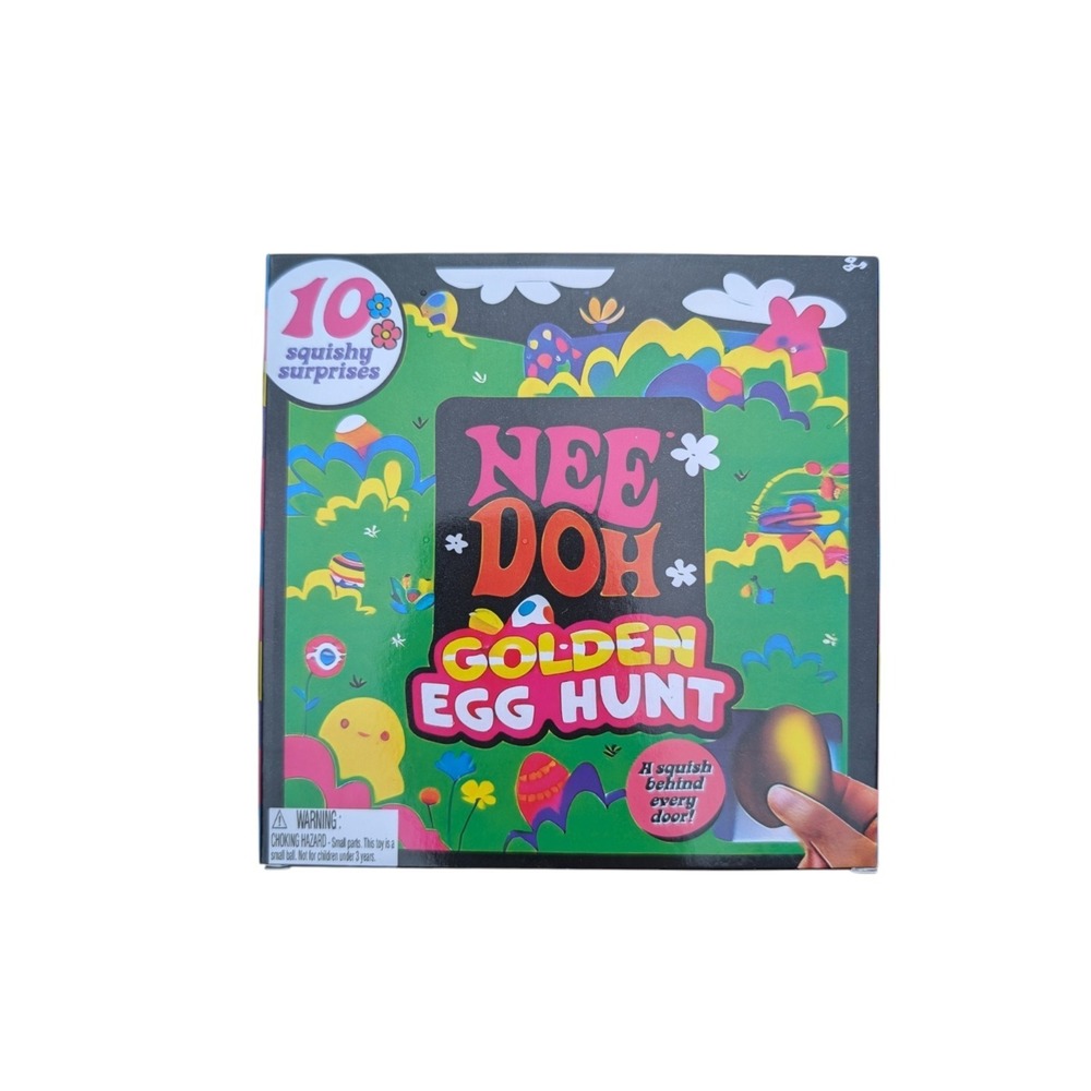 NeeDoh 2025 Easter Golden Egg Hunt 1.25-Inch  10-Pack [10 Squishy‎ Surprises]